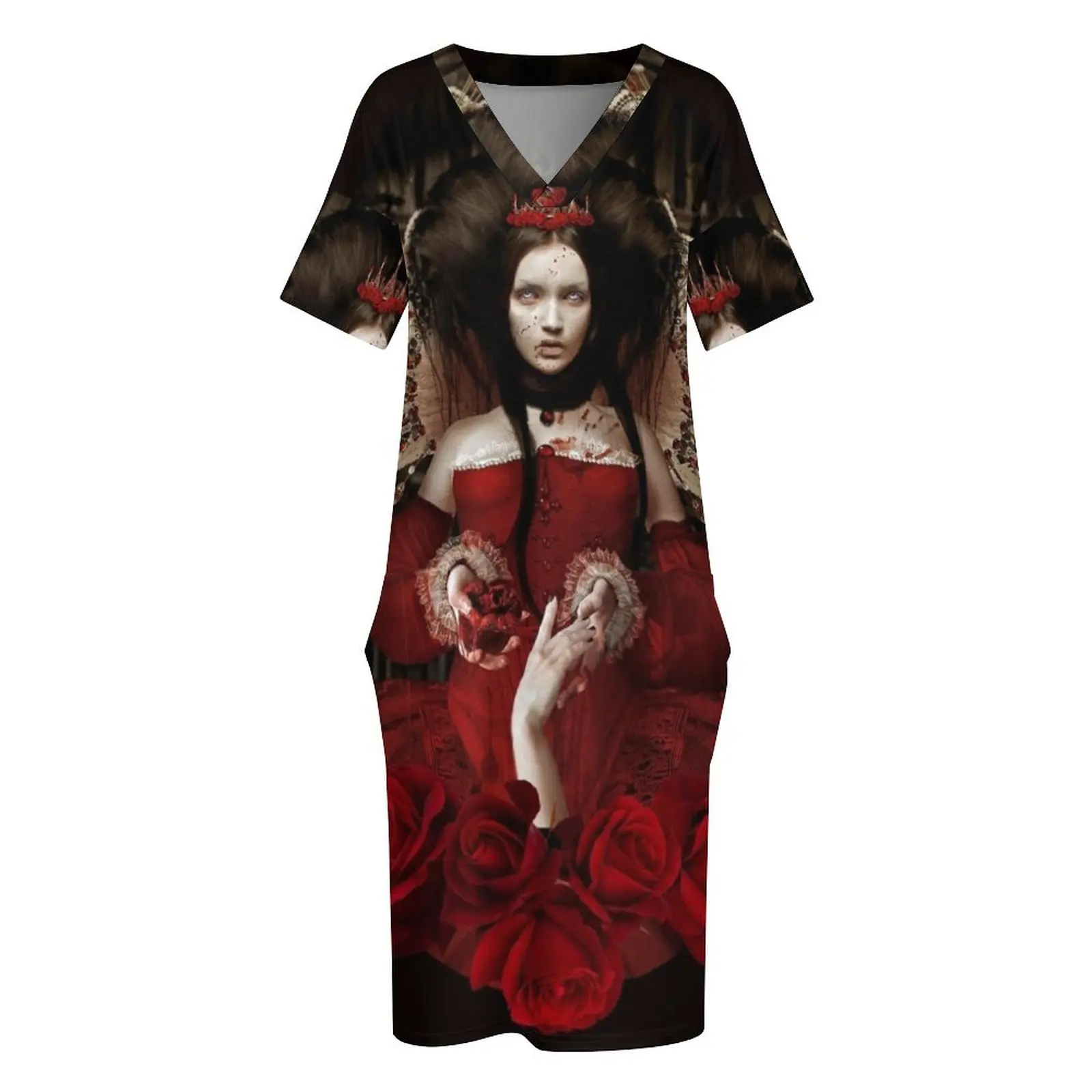 Bathory 느슨한 주머니 드레스 여름 스커트 웨딩 드레스 파티 여성 패션 드레스