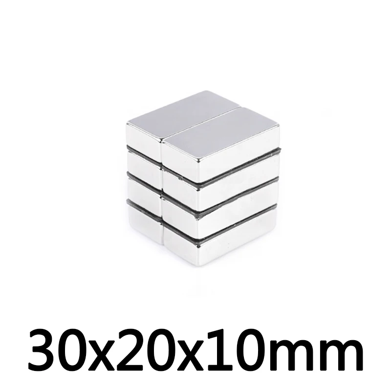 2/5/10/20PCS 30x20x10 mm Rare Earth Magnets Thickness 30*20*10 Powerful NdFeB Magnet 30x20x10mm Block Rare Earth Magnets