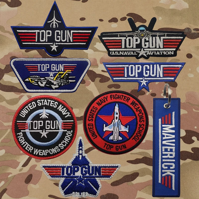 Top Flight Test MAVERICK Ranger Patch USA NAVY Fighter Weapons Patch Stickers On Clothing With Hook And Loop