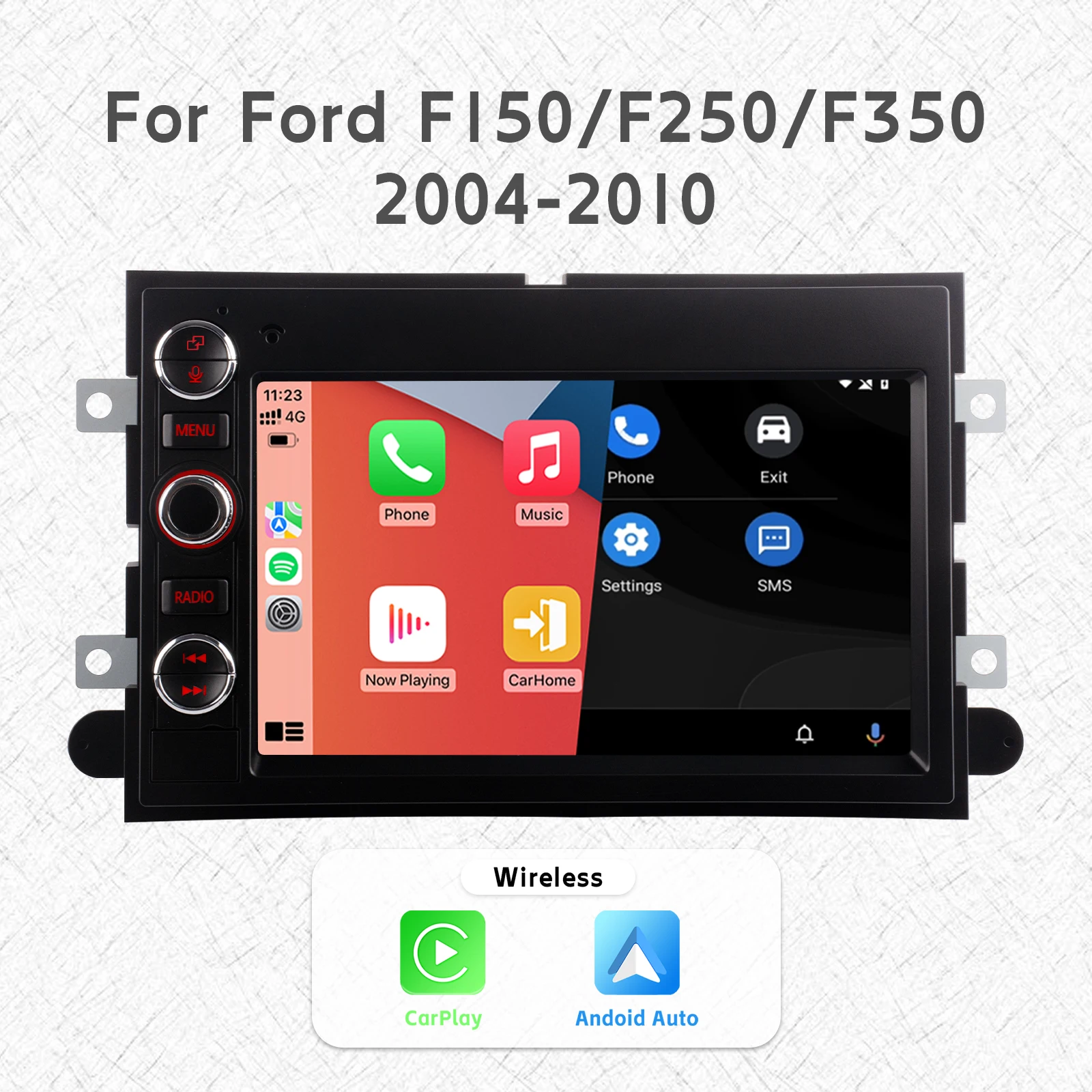 Автомобильное радио с беспроводным Carplay Android Auto для Ford F150 F250 F350 E150 с сенсорным экраном DAB BT IPS SWC AHD Камера заднего вида Автомобильное радио с беспроводным Carplay Android Auto для Ford F150 F250 F350 E150 с сенсорным экраном DAB BT IPS SWC AHD Камера заднего вида