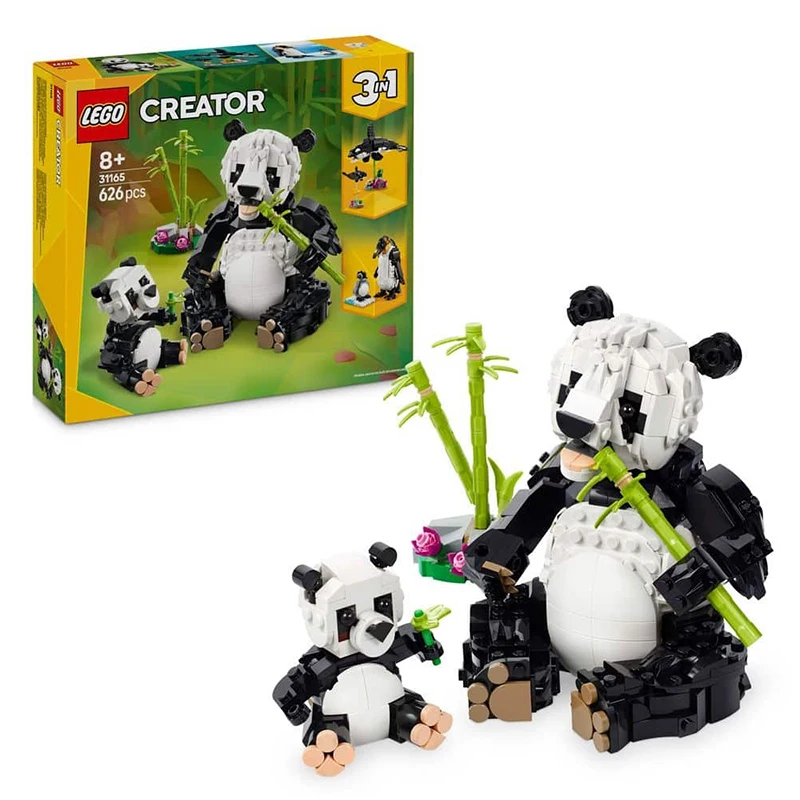 Lego Building Blocks 3-in-1 Serie di animali Panda selvatico e simpatico coniglio Puzzle per bambini Modello giocattolo Giocattolo fai da te Regalo per bambini