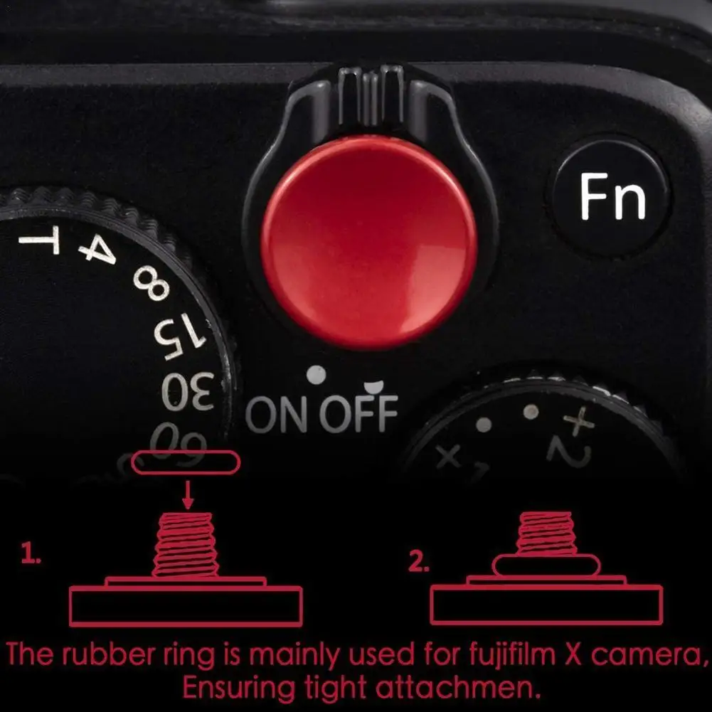 Metal Concave Camera Soft Shutter Release Button For Fujifilm Fuji X-E3/X-PRO2/X-E2S/X10/X20/X30/X100/X100T with Rubber 