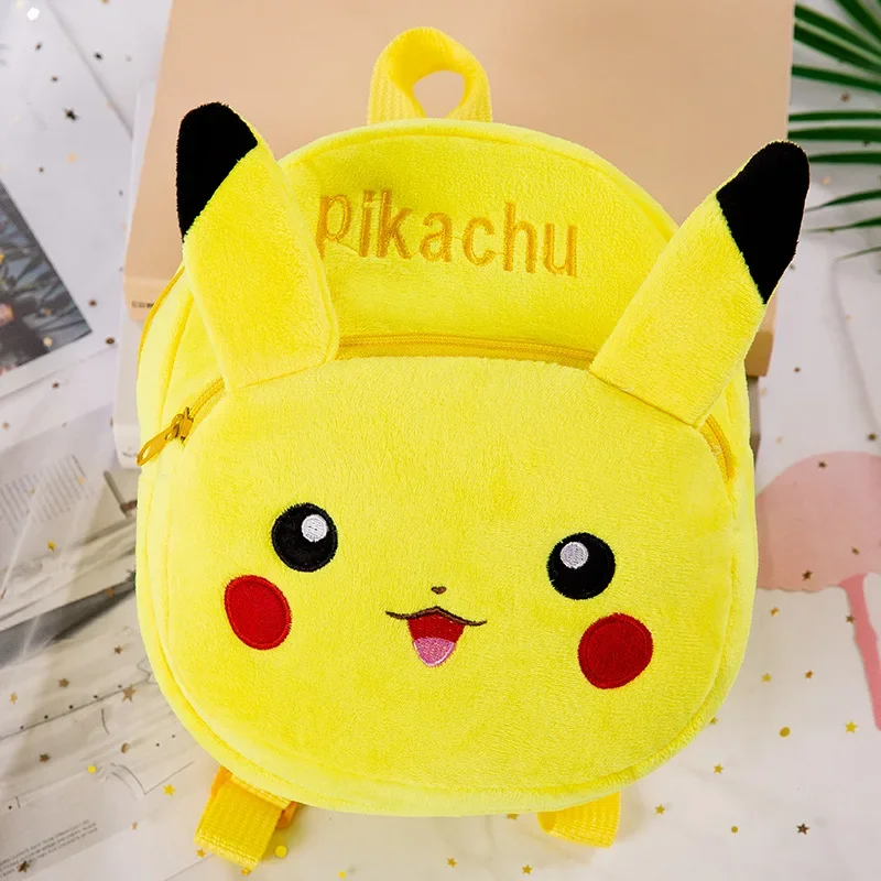 Pokemon Pikachu Poke Ball Cartoon Anime Figure Plush Toys Baby Backpack Schoolbag Children\'s Toys Bag Kids Birthday Gifts