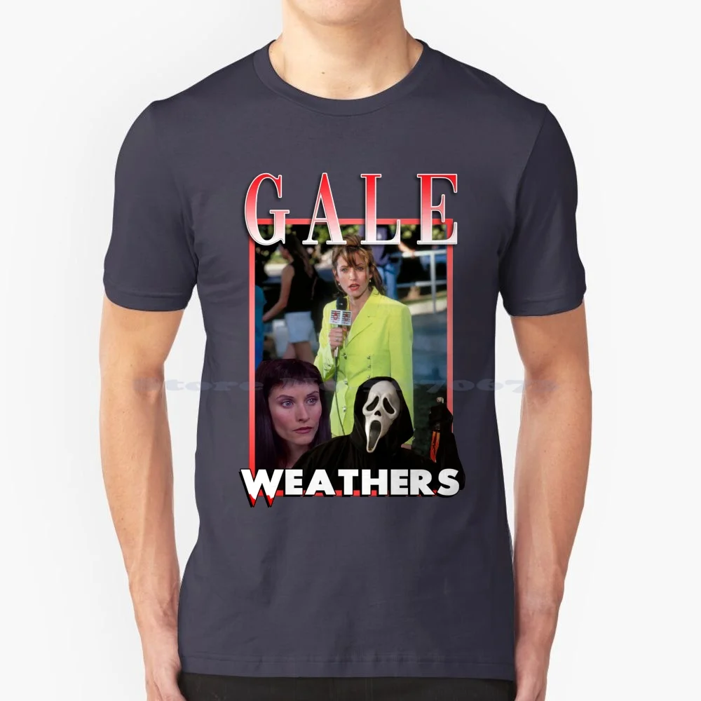 Gale Weathers Scream Tribute T Shirt 100% Cotton Tee Gale Weathers Courtney Cox Sydney Sidney Scream Horror Slasher 90s Film