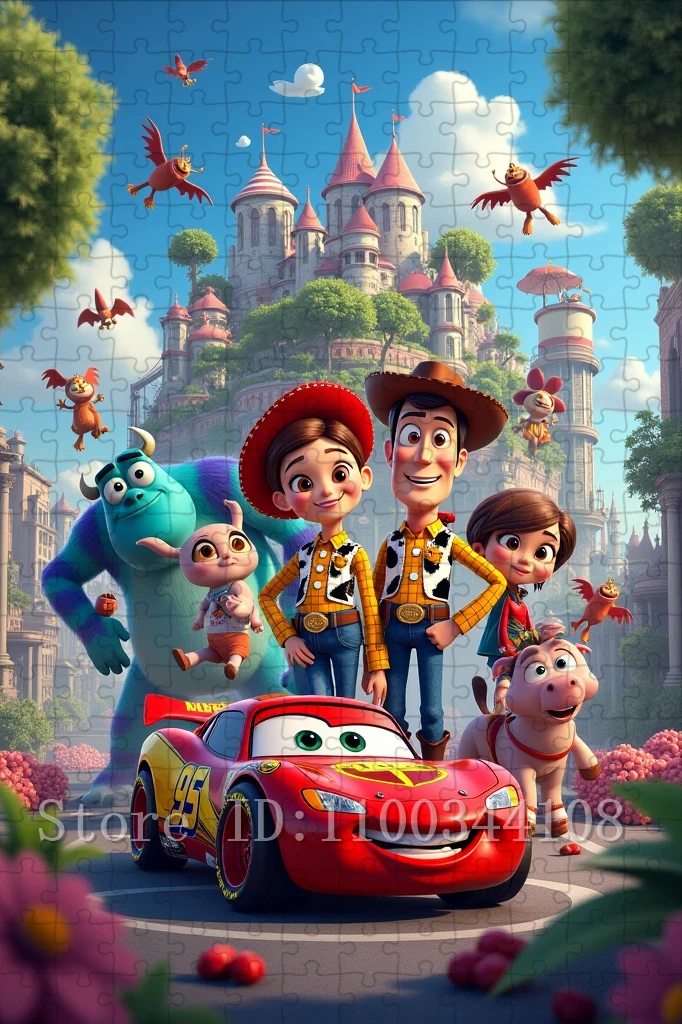 Disney Toy Story Jigsaw Puzzle 300/500/1000 pezzi Film di cartoni animati Puzzle di carta/legno Gioco di intelligenza Giocattoli