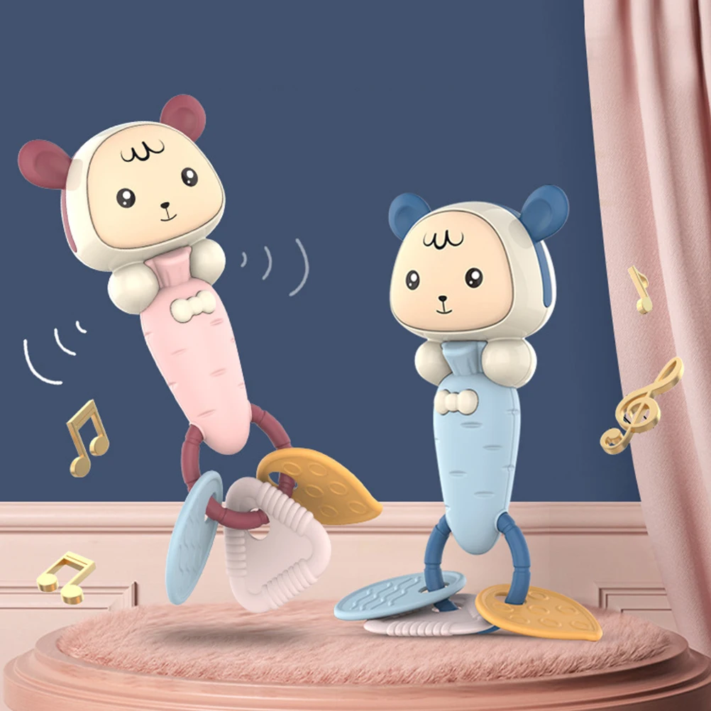 1 pçs bebê mordedor vara azul infantil da criança dentição calmante chocalho molares sensoriais acessório de desenvolvimento educacional