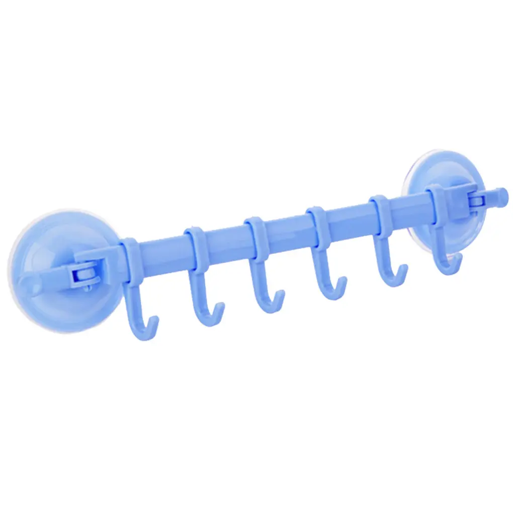 Towel Wall Rack with Suction Cups Kitchen Bathroom Tile Wall Sucker Hook Rag Hanging Holder, Pink