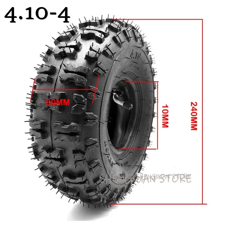 free shipping 4.10/3.50-4 410/350-4 ATV Quad Go Kart 47cc 49cc Chunky 4.10-4 Tire inner tube Fit All Models 3.50-4 4\