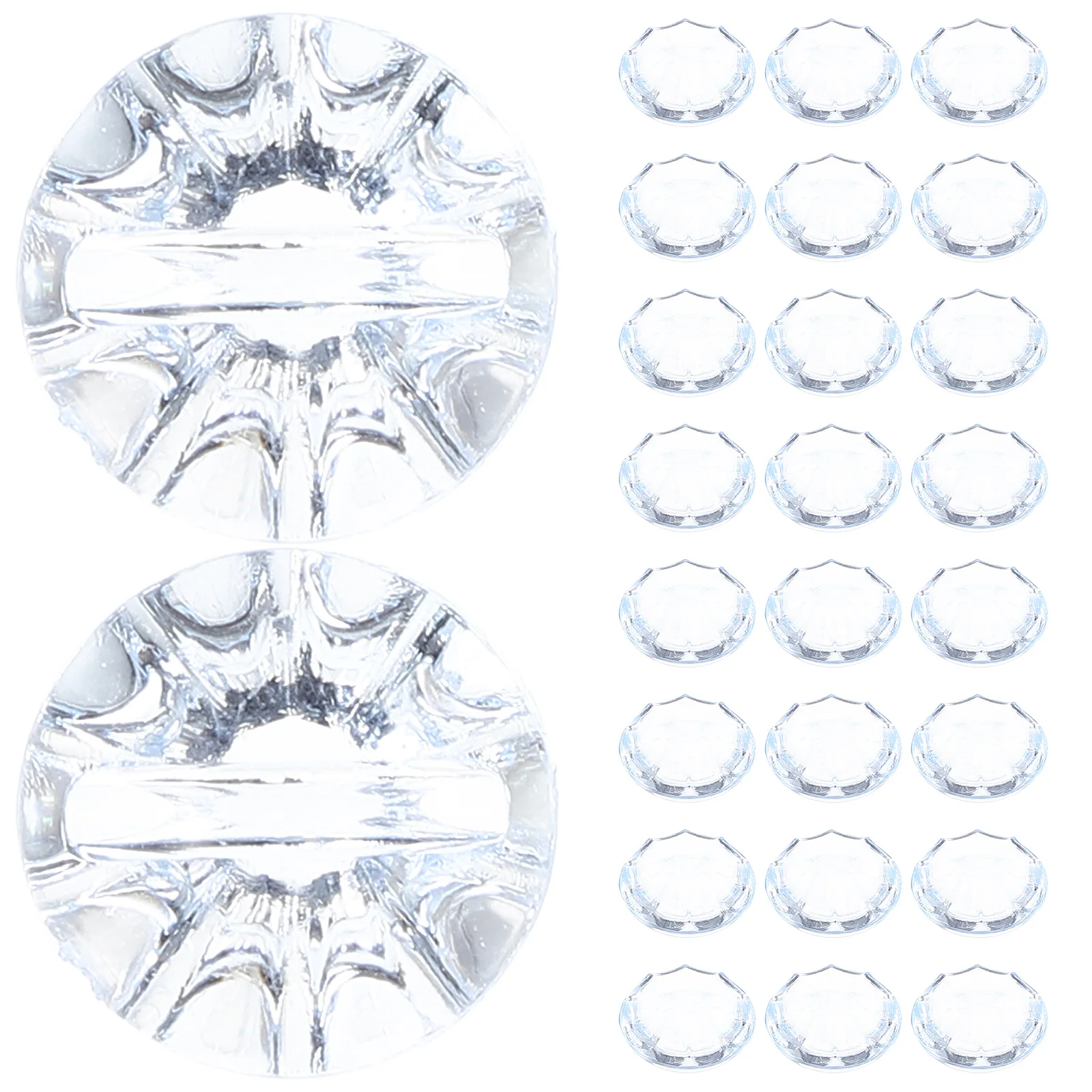 

50Pcs Crystal Decorative Buttons Clear Colored Sewing Buttons for Clothing Coat Sweater Crafting Accessories Sweater Cast Button