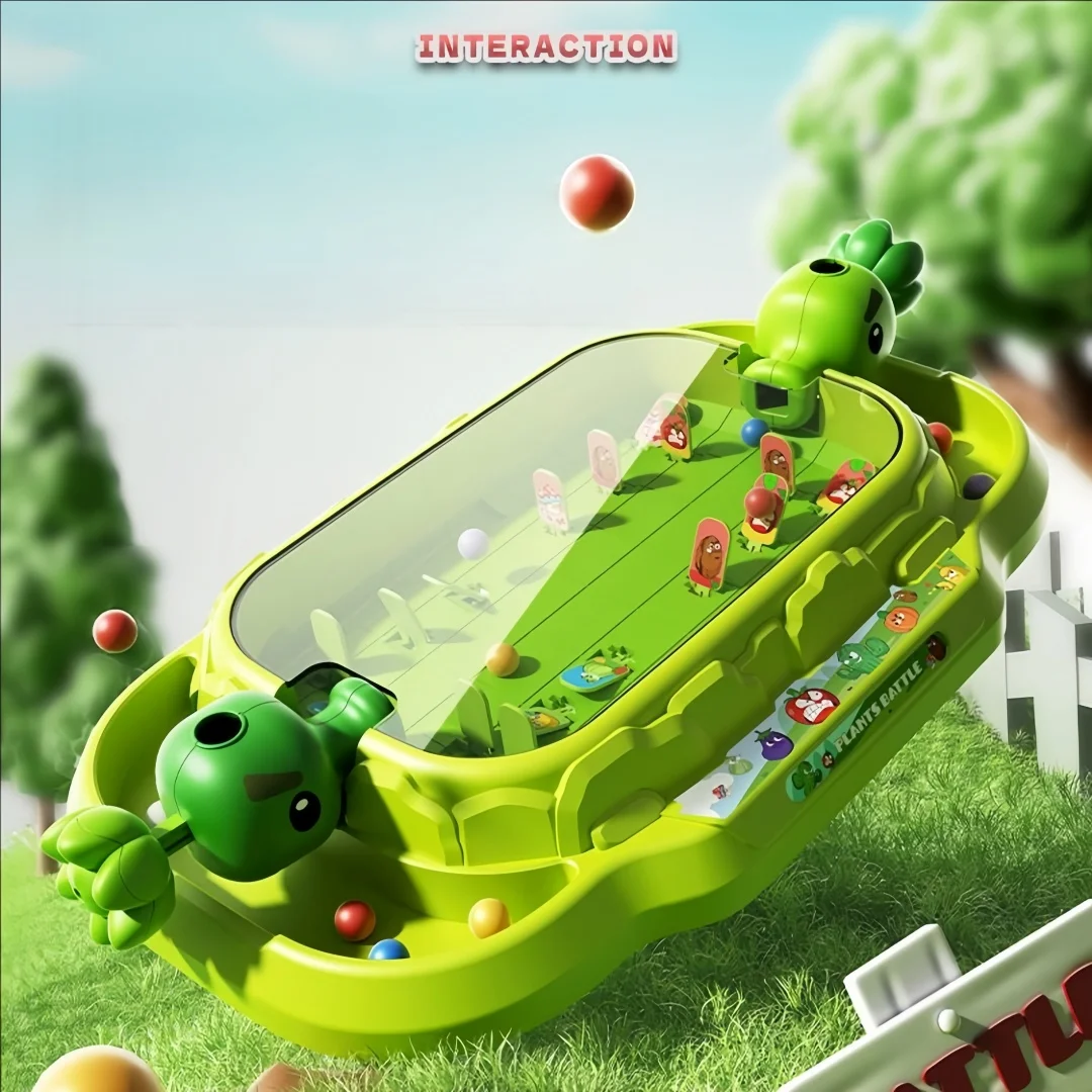 Plants vs Zombies 2-Player Tabletop Shooting Battle Game, Interactive Educational Toy for Kids Adults, Family Party Gift