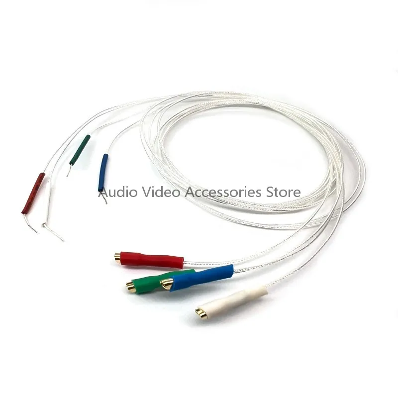 

4PCS Cartridge Stylus Pure Silver Wire Turntable Sound Arm Line For LP Vinyl Record Player Needle HIFI Accessories 1.2/400mm