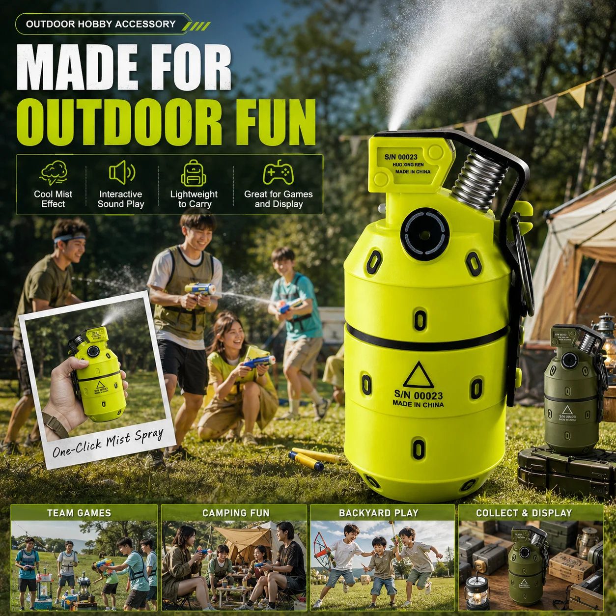 Eingebaute Aufnahme-Funktion Kontinuierlicher Sprühnebel Wassergranate Spielzeug Outdoor-Schießspiel Zubehör für Spielzeugpistolen – Detail 7
