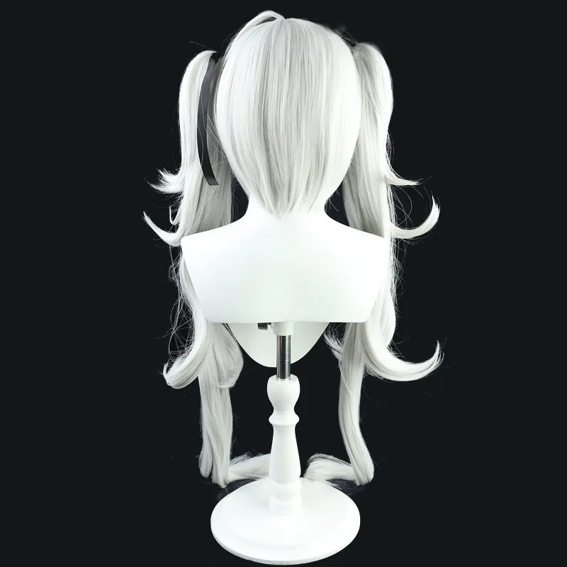Nijisanji VTuber Kuzuha Female Version cosplay wig silver white Halloween gift