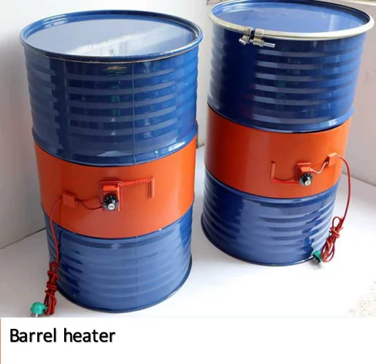 Portable oil drum heater silicone rubber heating blanket with temperature controller