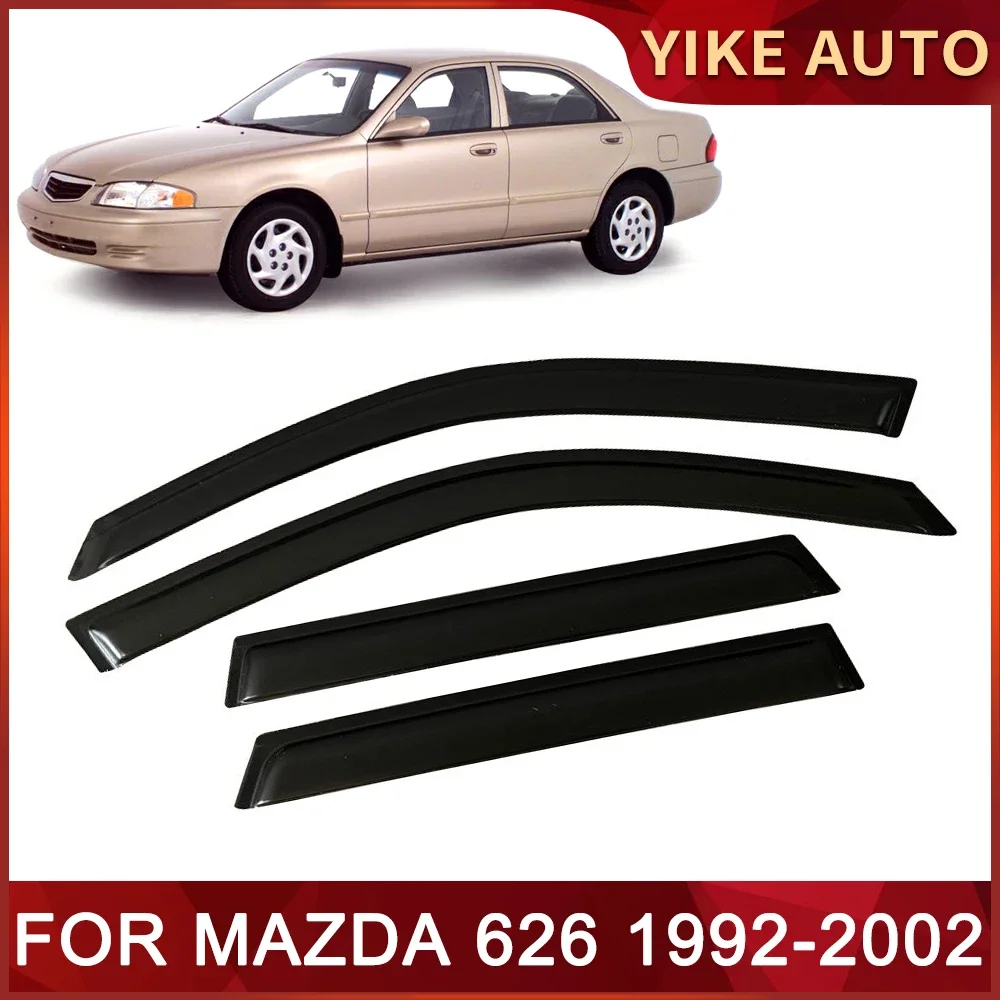 

Оконный козырек для MAZDA 626 1992-2002, дверной козырек для защиты от ветра, солнца, дождя, боковые окна, ветровые дефлекторы, автозапчасти
