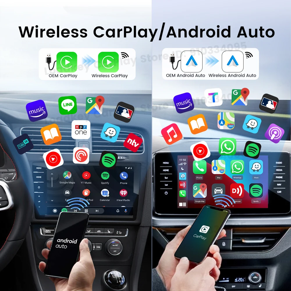 Carlinkit-Mini Carplay activateur de dongle sans fil pour Mazda, Toyota, Audi, Benz, tous les modèles, autoradio, 3.0