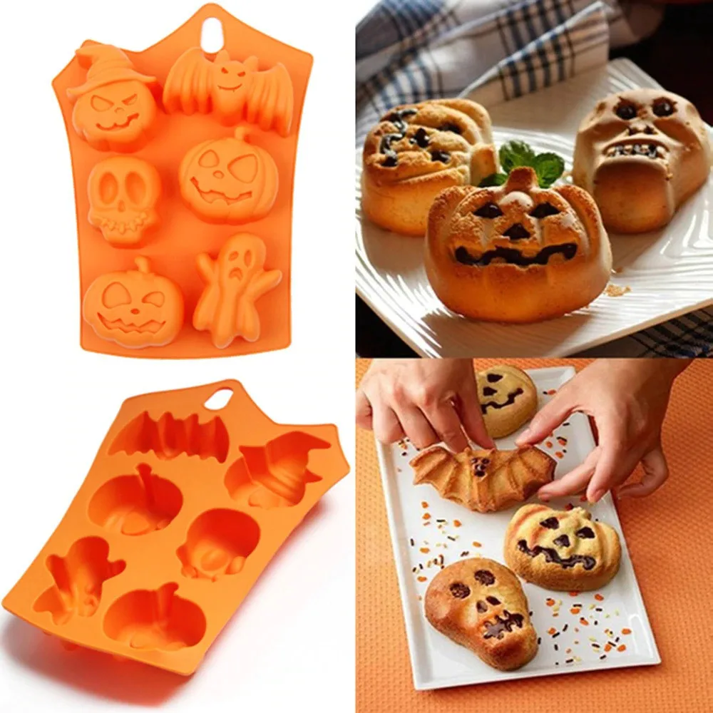 Halloween Silicone Mold  Cake Candy Making Molds Vivid Practical Creative Silicone Pumpkin Cake Mold Baking Tools