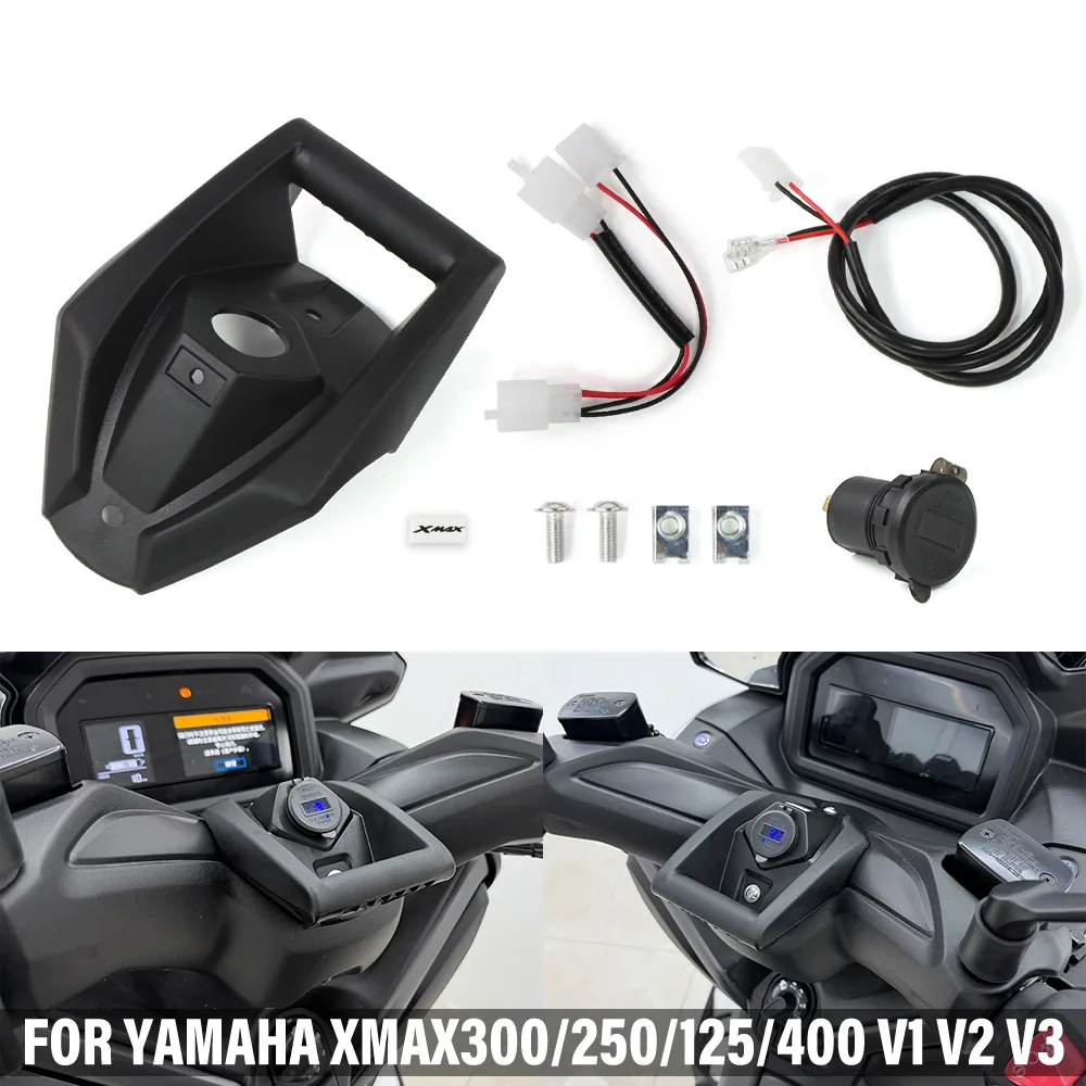 

Motorcycle Wireless USB Charging Port Holder GPS Phone Navigation Bracket Mount FOR YAMAHA X-MAX 300 XMAX300 XMAX250 XMAX125 400