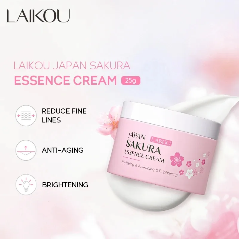 LAIKOU SAKURA Face Cream Smoothing Moisturizer Whitening Nourishing Oil Control Skin Care 25g