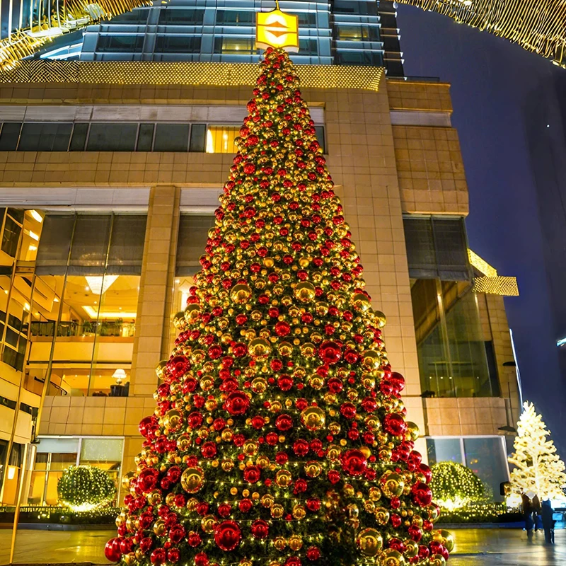 High Quality PVC Artificial Light Emitting Diode Christmas Tree Giant 20 30 40 50ft Outdoor Event Space Large Christmas Tree