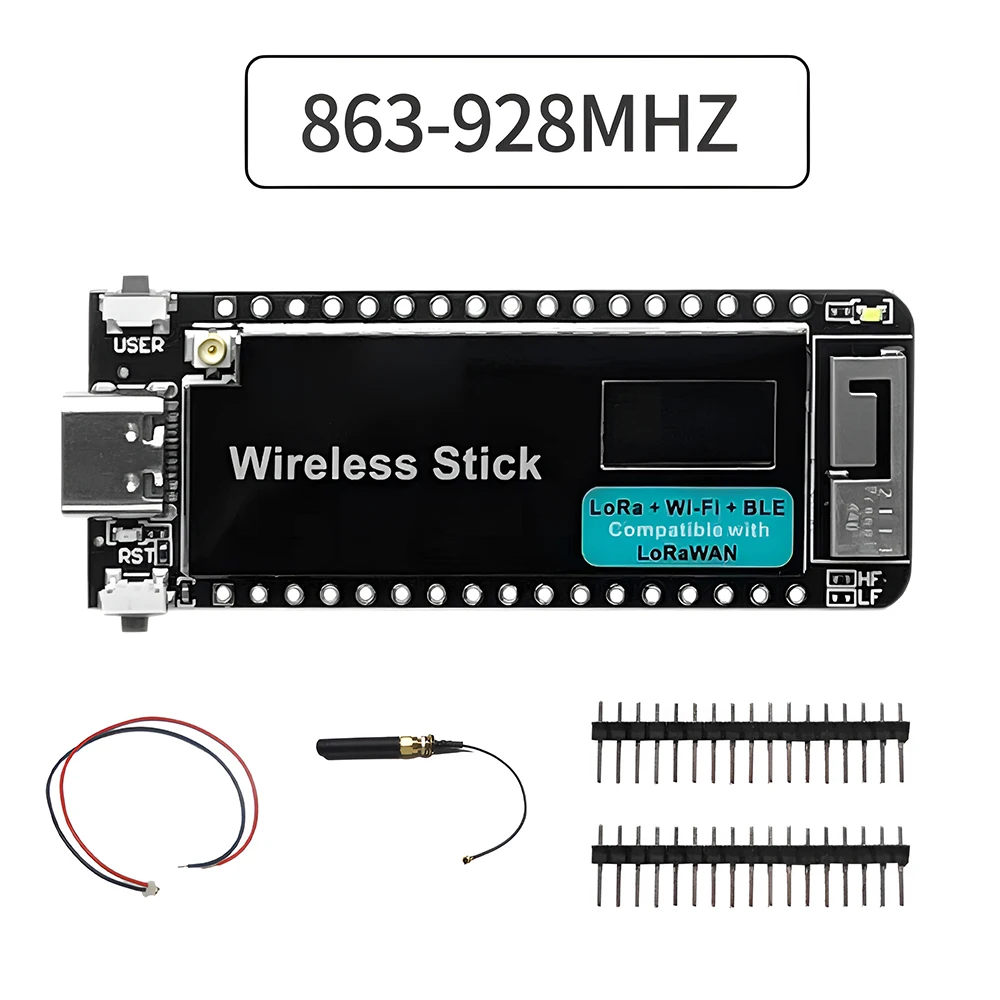 

ESP32-S3 wireless stick V3 433-510MHz 863-928MHz LoRa WIFI Bluetooth development board with 0.49-inch OLED screen Type-C