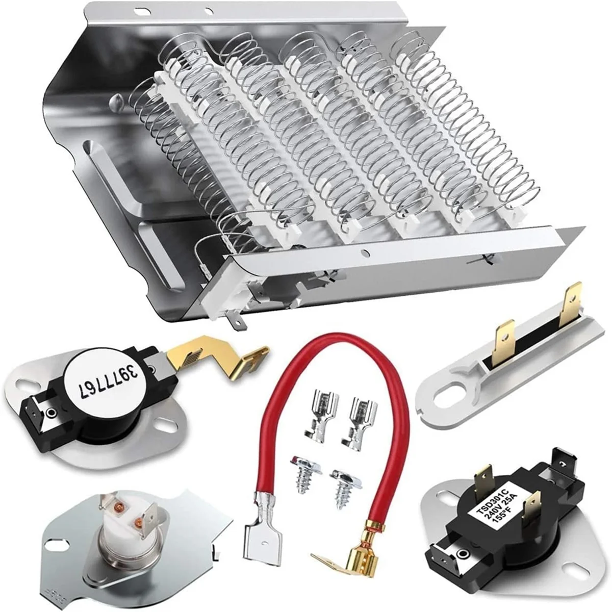 2025+For 279838 Dryer Heating Element for Dryer Heating Element Parts 3392519 3977393 Thermal Fuse