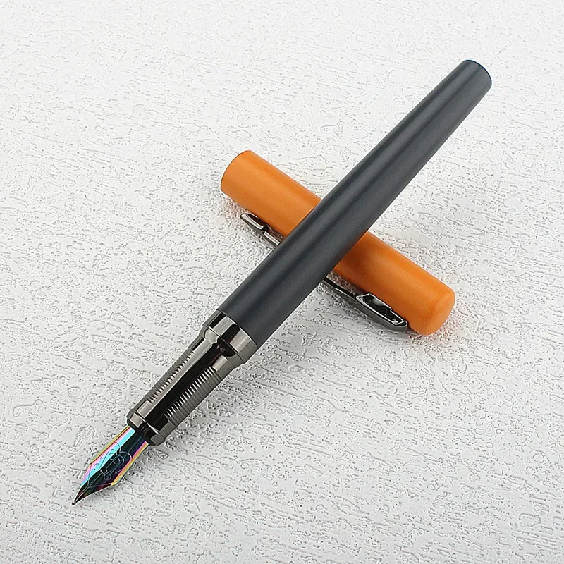 Fountain Pen Medium 0.6-0.7mm Nib Arrow Clip Student Color Business Office Writing Pen with Ink Converter