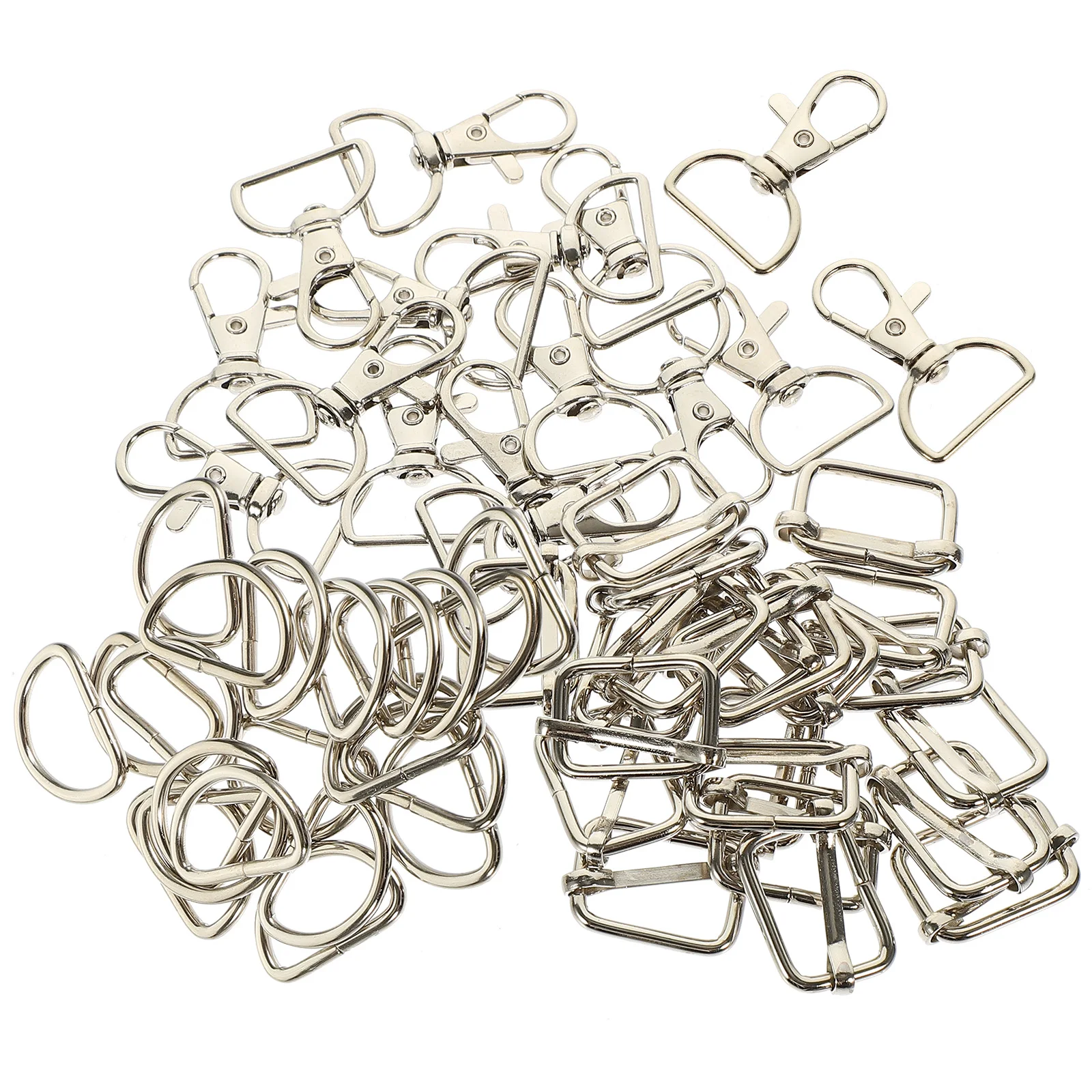 

1 set Zinc Alloy Key D Ring Buckle For Craft Metal Bag Fastener Handbag Hardware Diy Accessories Purse Buckle Kit