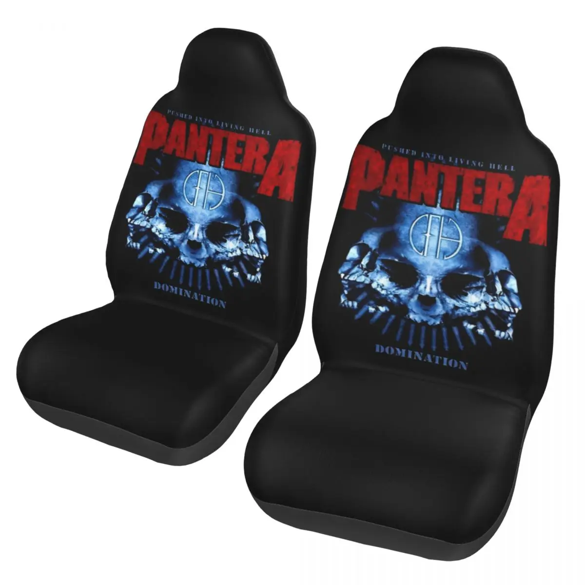 Panterad Skull Universal Car Seat Cover Protector Interior Accessories For SUV Rock Band Car Seat Protector Polyester Fishing