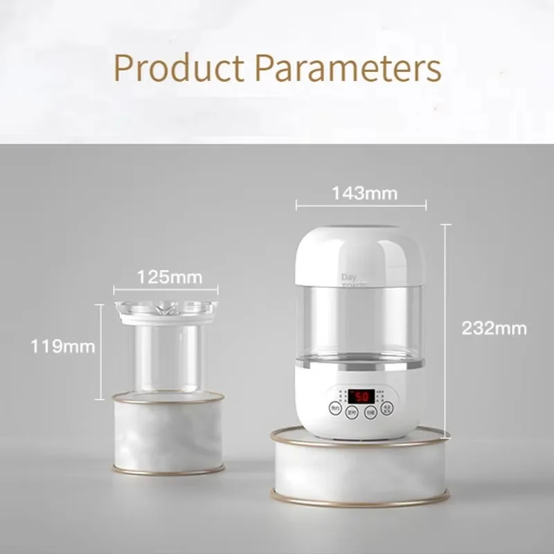 

0.7L Electric Glass Mini Slow Cooker Boiled Bird's Nest Multifunctional Healthy Saucepan Soup Mini Slow Cooker