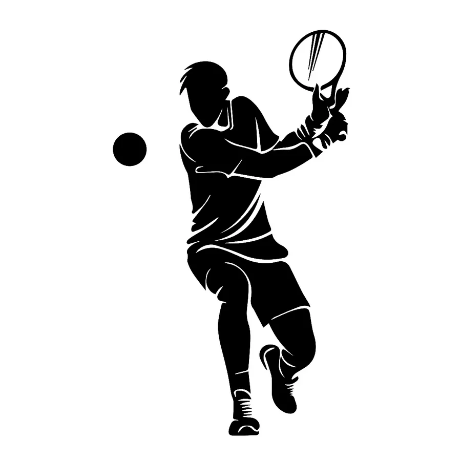 17 * 10cm tennis player design, car window bumper, motorcycle accessories decoration, car vinyl scratch resistant sticker