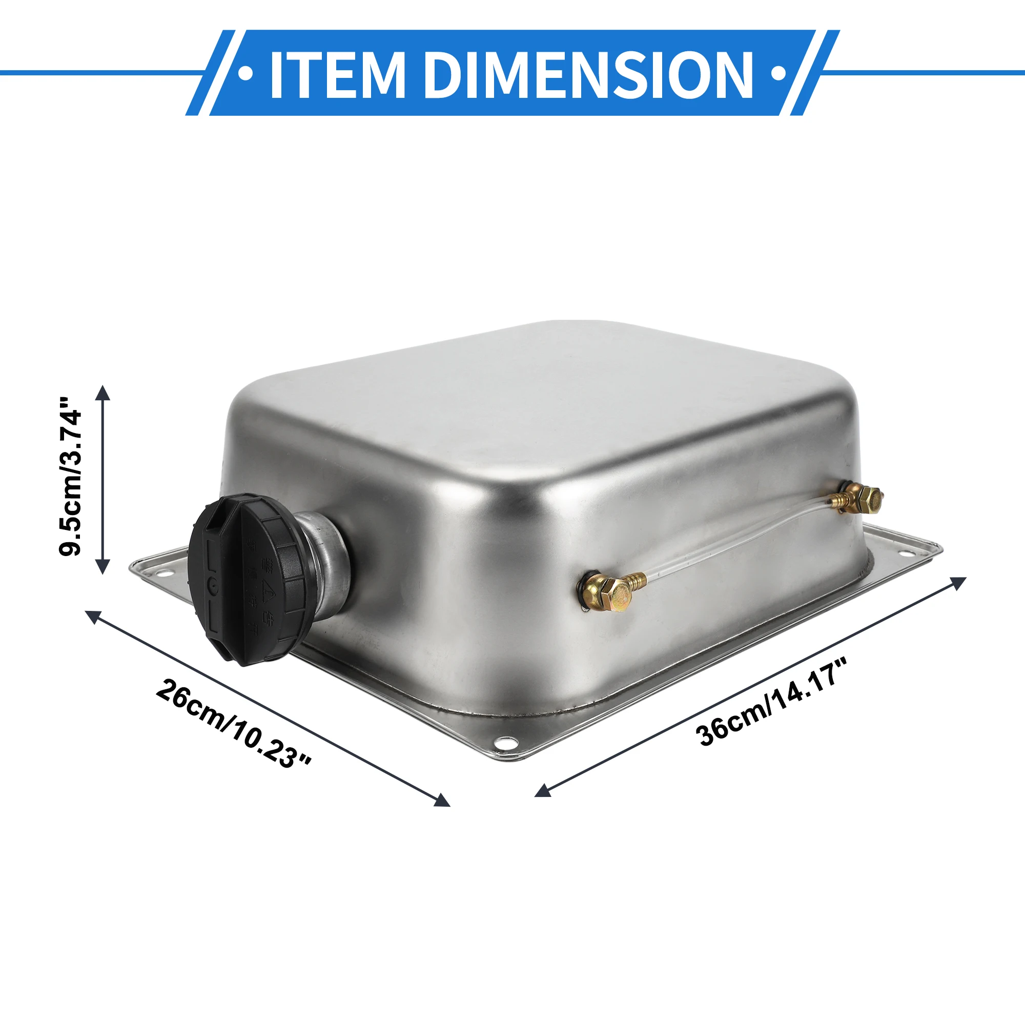 UXCELL Воздушный парковочный обогреватель Газовый бак Топливный бак Нержавеющая сталь 1 шт. 7 л
