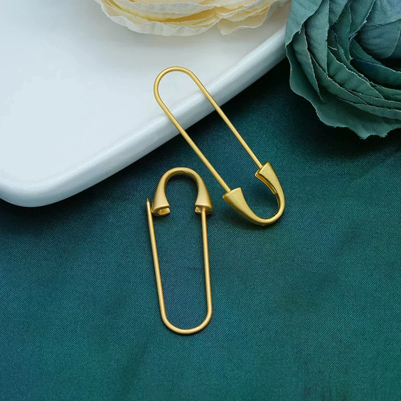 5/10Pcs Golden Metal Safety Pin Heavy Duty With Hole For Brooch Jewelry Crafts Clothing Accessories Pins Pincushions