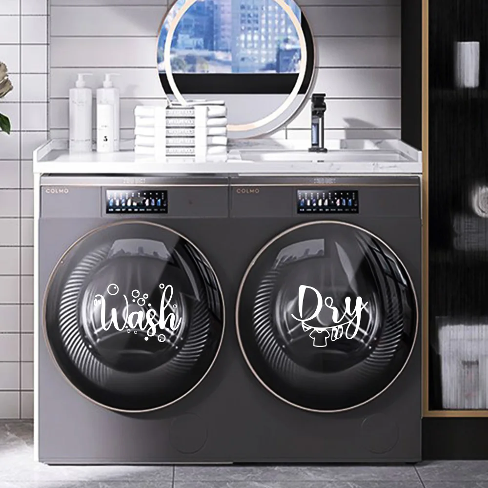 1pc Funny wash diy symbol Wall Sticker Removable Wall Stickers Diy Wallpaper for laundry room
