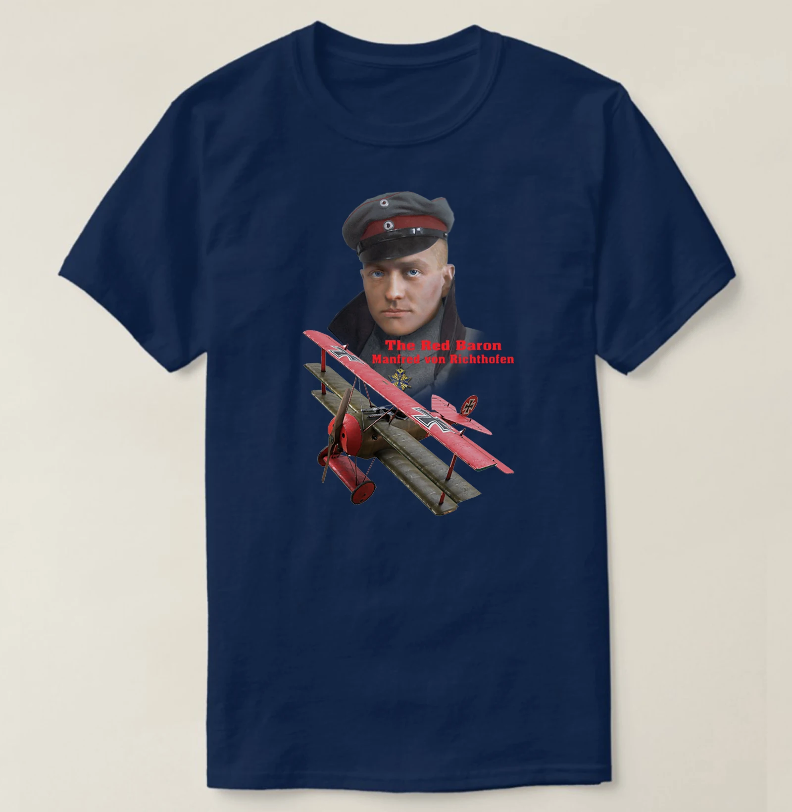 Fokker DR1 Red Baron - Manfred von Richthofen T-Shirt 100% Cotton O-Neck Summer Short Sleeve Casual Mens T-shirt Size S-3XL