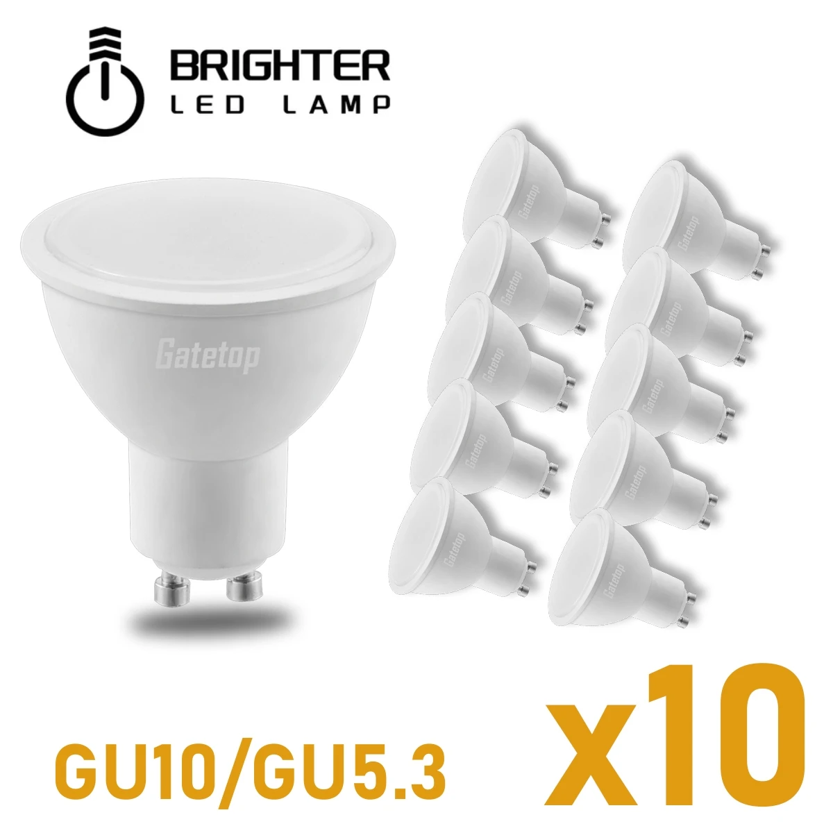 Foco LED de ahorro de energía GU10 GU5.3 AC220V AC110V luz blanca cálida no estroboscópica 3W-8W puede reemplazar a la lámpara halógena de 30W 50W