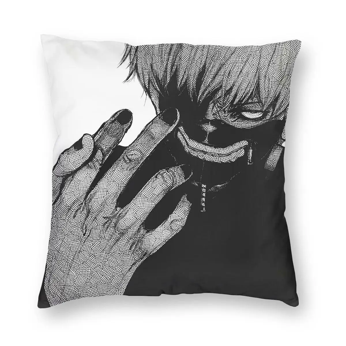Tokyo Ghoul Anime Square Pillowcase Pillow Cover Cushion Decor Comfort Throw Pillow for Home Sofa