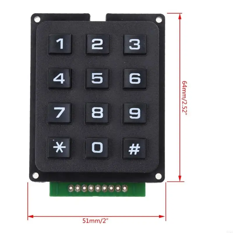 41QA 3x4マトリックスボタンキーボードキーパッドアレイモジュールABSプラスチックキー3x4 12キーボタン膜ボタンDIYキット