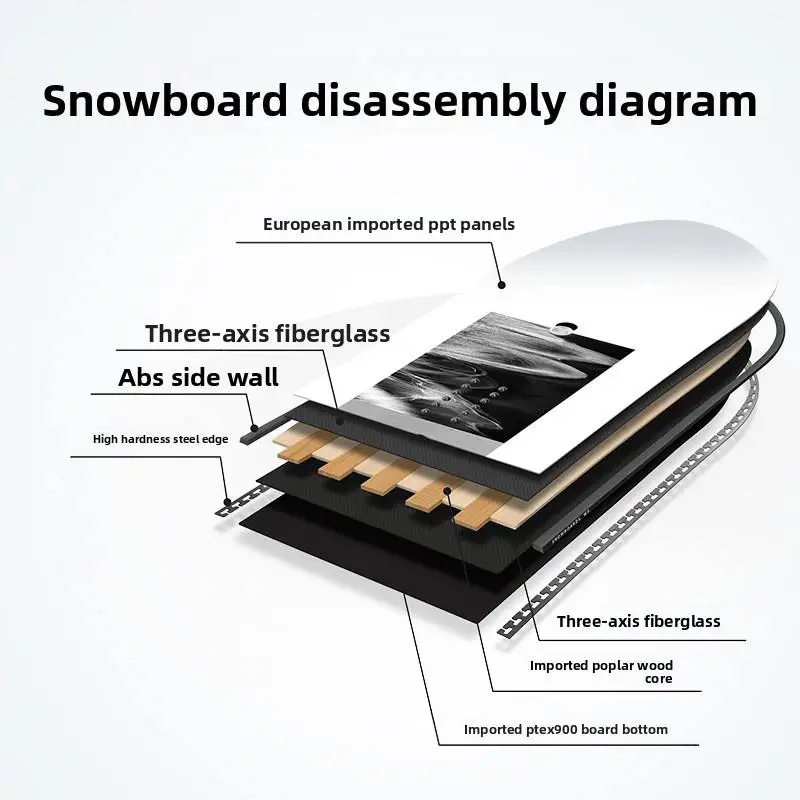 Factory Sale Skis Professional Snowboard Custom Design Fiberglass ABS Sandwich Poplar Women Man Skiing