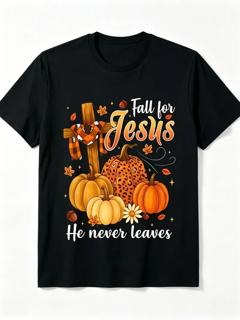 Men's Fall Season Graphic T-Shirt, 