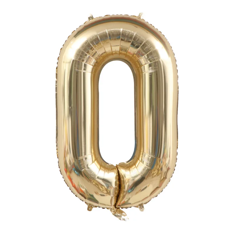 1 STKS 40 inch grote wit goud licht goud digitale folie ballon voor meisjes verjaardagen helium grote number0-9 ballon decoratie