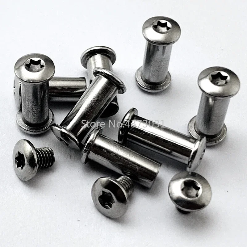 4 set di materiali per coltelli fai da te che realizzano coltelli pieghevoli Vite per rivetti con gambo Vite con intaglio Vite di bloccaggio in acciaio inossidabile