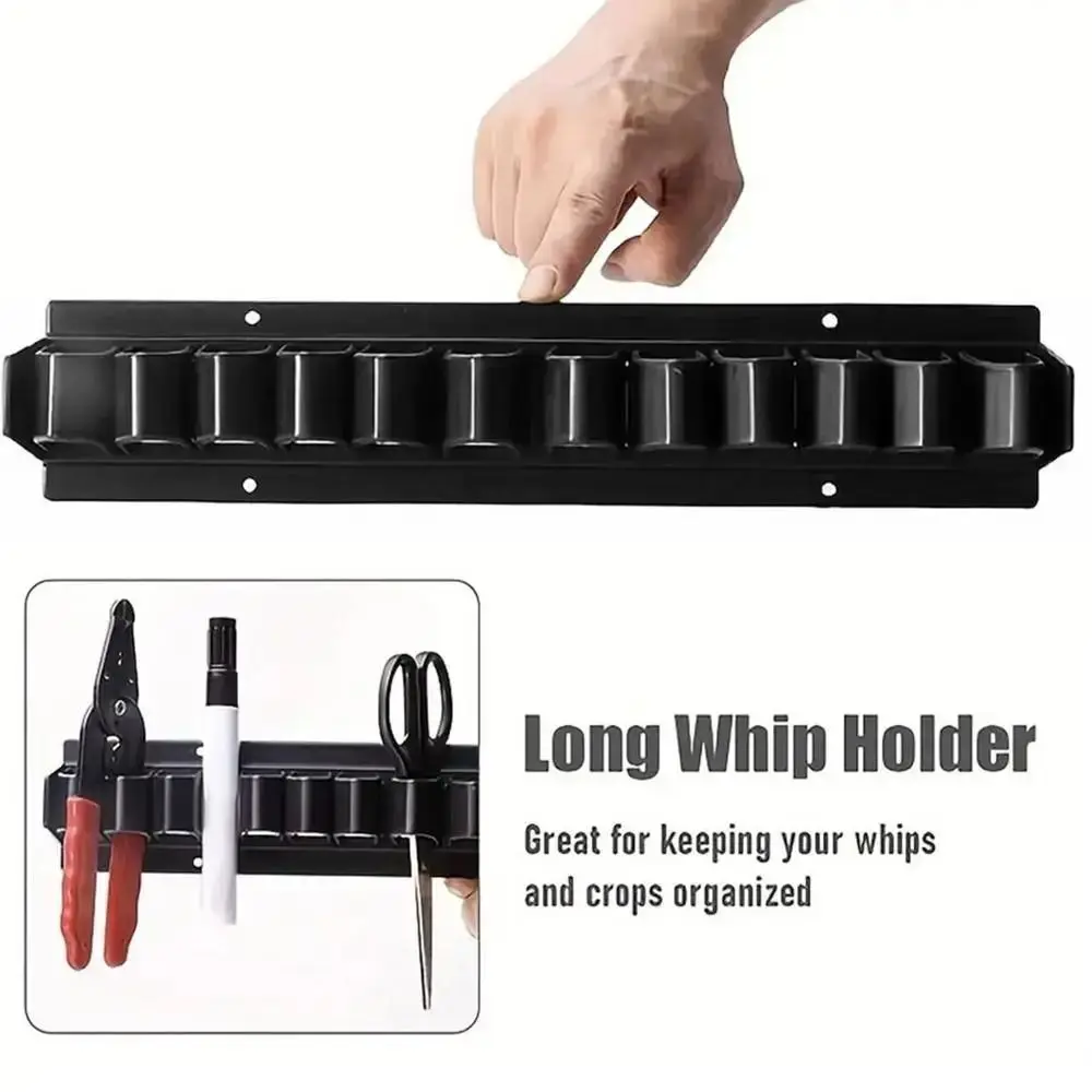 1 قطعة 12 فتحات سوط رف البلاستيك الحصان Stables سوط قوس الحائط الحصان سوط حامل