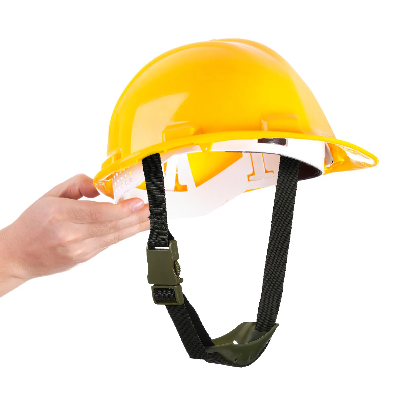 

2Pcs Universal Hard Hat Chin Strap Sweat Absorbent Breathable Ergonomic Cup Shape Adjustable for Chin Cord