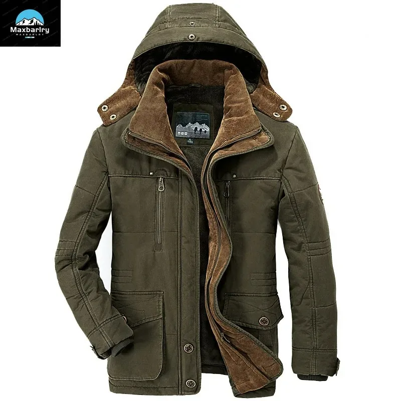 

Men Long Winter Coats Down Jackets Hooded Casual Warm Parkas 7XL Good Quality Male Fit Winter Coats Multi-pocket Cargo Jackets