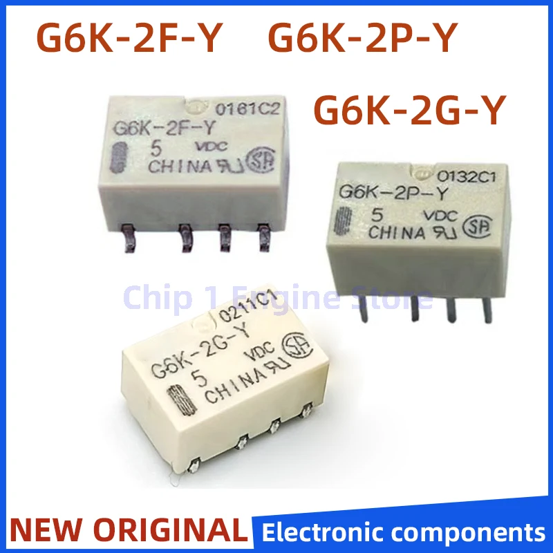 5/10PCS New&Original Signal Relay SMD G6K-2F-Y-3VDC/5V/12V/24V DIP G6K-2P-Y-3VDC/5V/12V/24V  SMD G6K-2G-Y-5VDC/12V