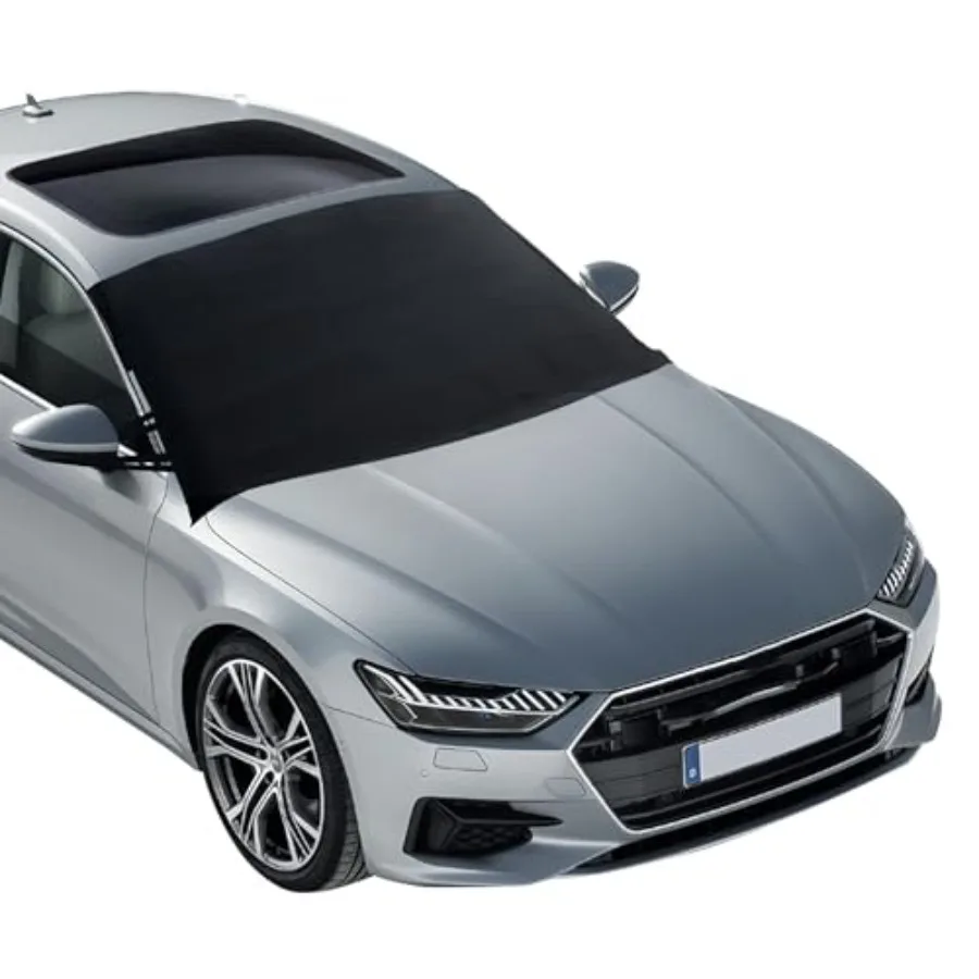 

Windshield Cover for Ice and Snow - Universal Fit for Car SUV Truck Heavy Duty 600D Oxford Fabric Frost Protector for Ice and S