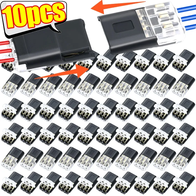 

Беспаечный проводной разъем D3, клеммная колодка для быстрой проводки, 3-стороннее вставное соединение, компактная универсальная рычажная гайка для электрического кабеля