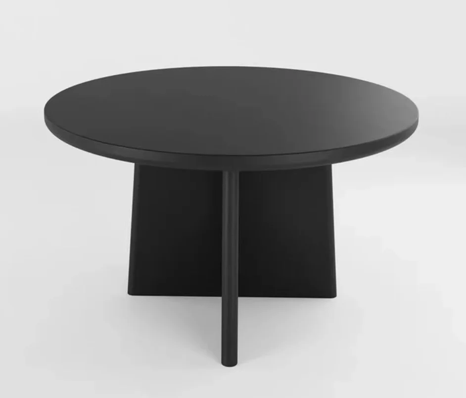 

Modern Vintage Style Solid Wood Round Table Set Luxury Wood Dining Table For Dining Room Hotel Villa Or Apartment