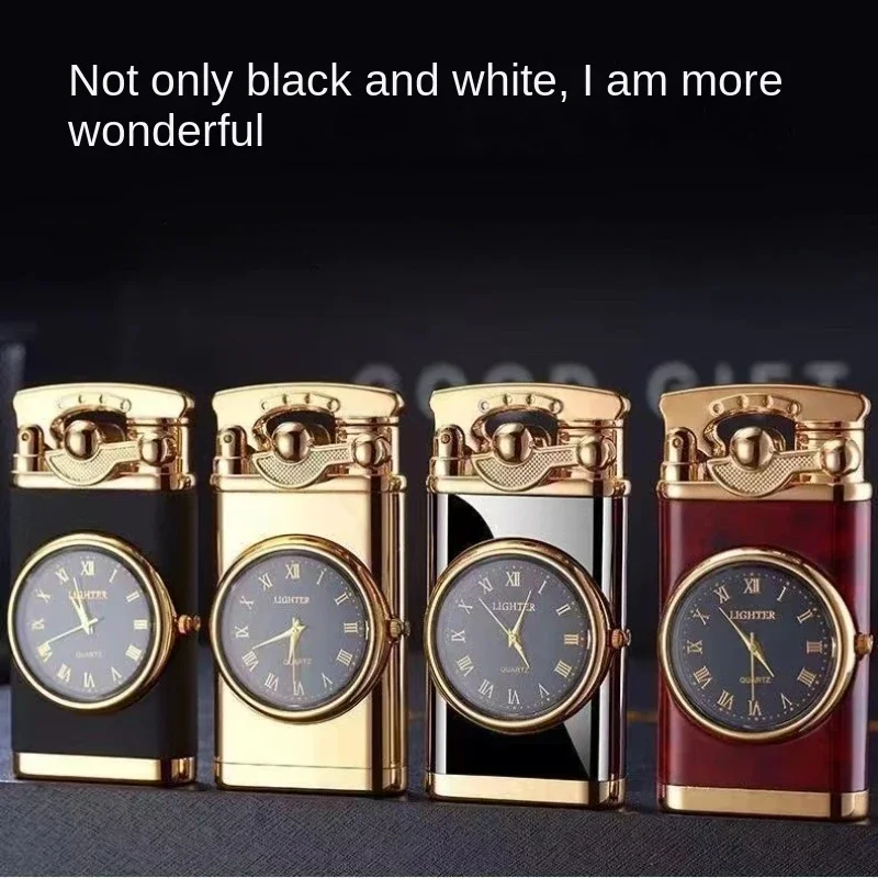 Windproof Gas Wrist Watch Lighter Cigar Lighter Outdoors Jet Double Tube Gadgets for Men Cigarette Accessories Small Gifts
